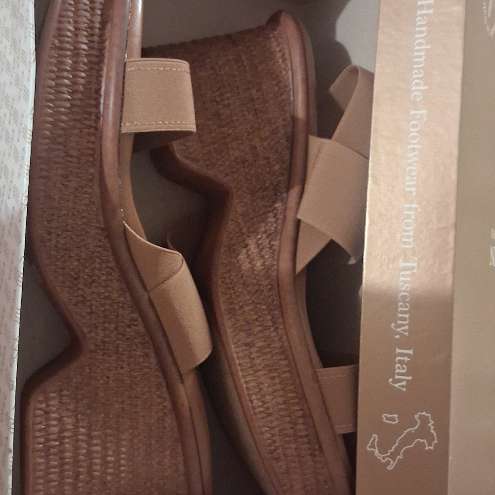 Handmade Tuscany Woven Sandals - Tan